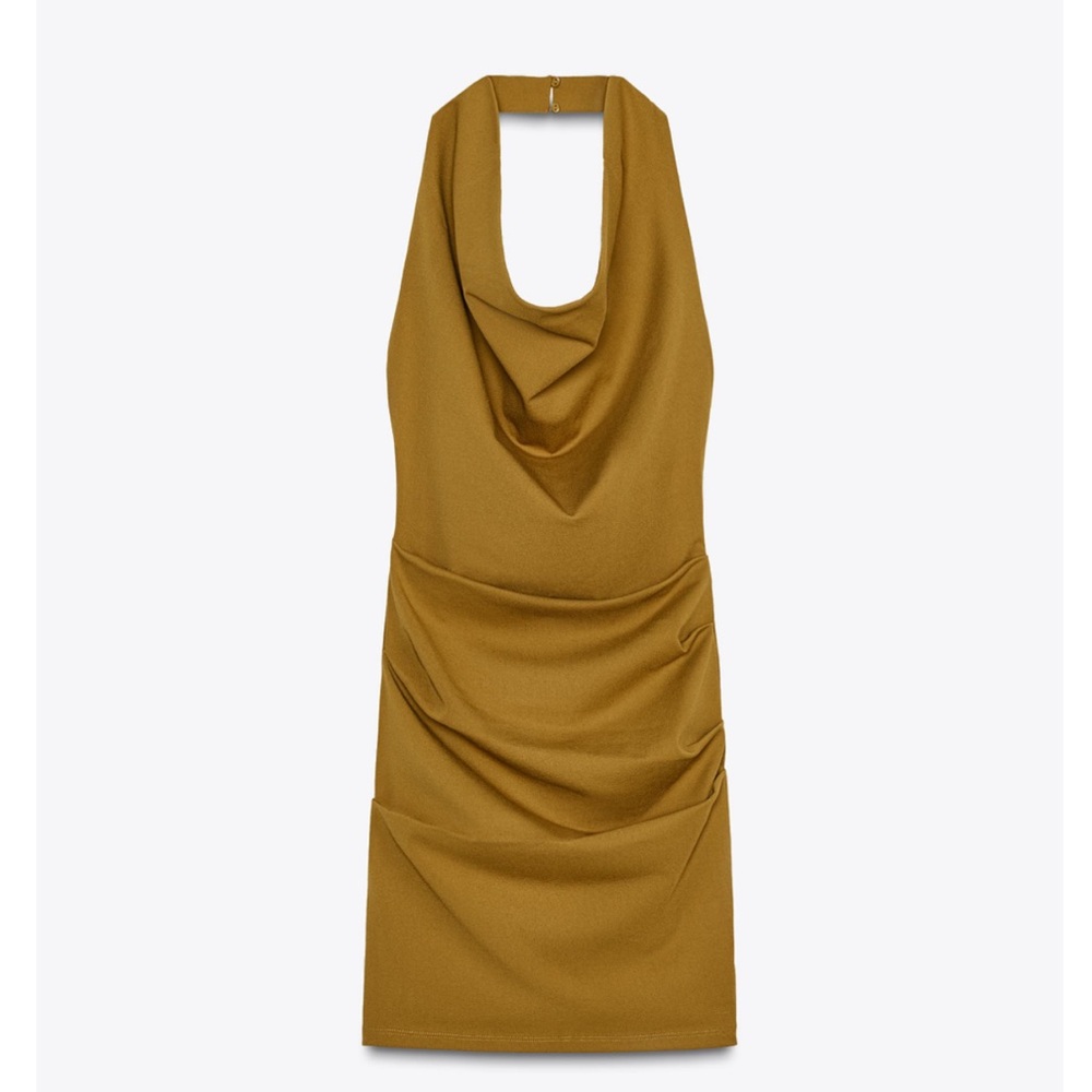 Zara draped halter dress